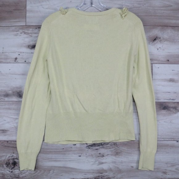Van Heusen* Women's Long Sleeve Button Down Ribbed Collarless Ballet Neck~ Small - Picture 9 of 13